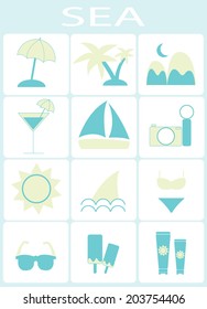 Sea icon vector
