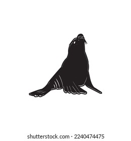 sea ​​lion icon vector illustration simple design