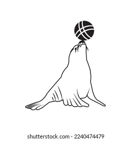 sea ​​lion icon vector illustration simple design