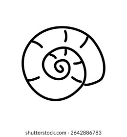 sea ​​shell icon vector, line style icon