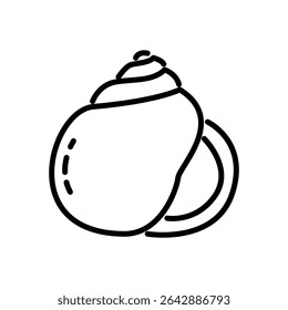 sea ​​shell icon vector, line style icon
