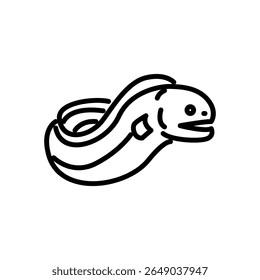 sea ​​eel icon vector, line style icon