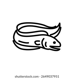 sea ​​eel icon vector, line style icon