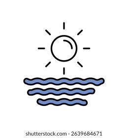Sea Icon vector stock illustration