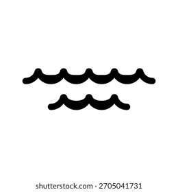 Ilustración de diseño de símbolo de Vector de icono de mar