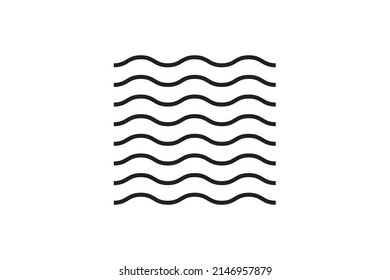Sea icon wave illustration vector design. Ocean logo graphic element. Aqua or liquid symbol.