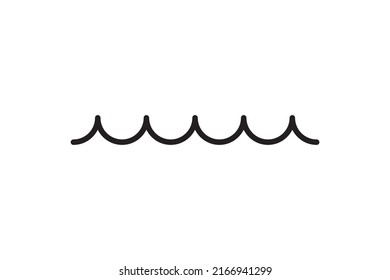 Sea icon wave illustration vector design. Ocean logo graphic element. Aqua or liquid symbol.