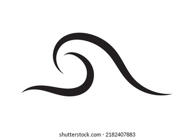 Sea icon wave illustration vector design. Ocean logo graphic element. Aqua or liquid symbol.