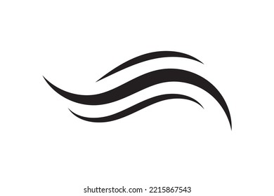 Sea-Icon-Wave-Vektordesign. Grafik-Element des Ocean-Logos. Wasserzeichen oder Flüssigkeitssymbol.