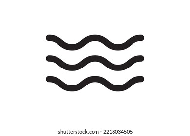 Sea icon wave illustration vector design. Ocean logo graphic element. Aqua or liquid symbol.