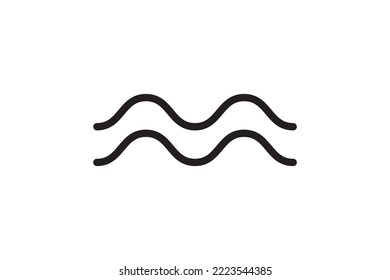 Sea icon wave illustration vector design. Ocean logo graphic element. Aqua or liquid symbol.