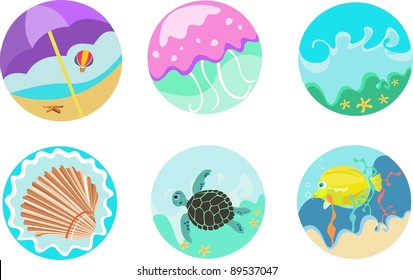 Sea icons collection