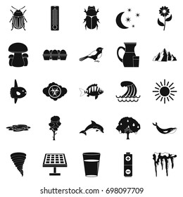 Sea icons set. Simple set of 25 sea vector icons for web isolated on white background