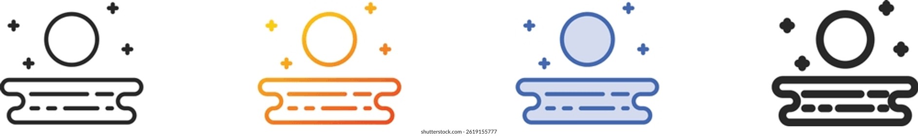 sea icon.Thin Linear, Gradient, Blue Stroke and bold Style Design Isolated On White Background