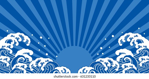 Sea illustration background