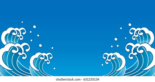 Sea illustration background