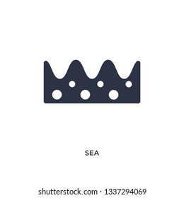 sea isolated icon. Simple element illustration from brazilia concept. sea editable logo symbol design on white background. Can be use for web and mobile.