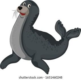sea ​​lion isolated on white background. illustration vector