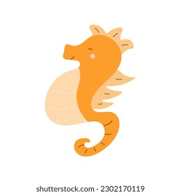 sea ​​Horse  isolated simple flat vector illustration 