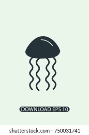 Sea jelly icon, Vector