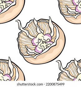 sea jellyfish with tentacles vector illustration