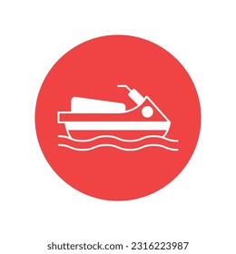 Sea jet Vector Icon with trendy background colors that can easily edit or modify

