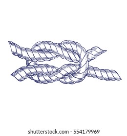 how to draw rope tied to a post