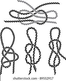 Sea knot set stencil. vector illustration for web