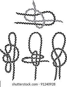 Sea knot set stencil. vector illustration for web second variant