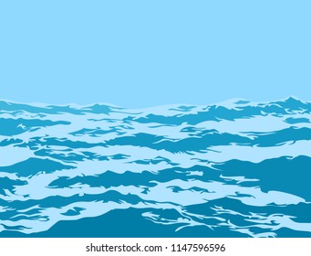 Ocean Surface Sea Vector Illustration Water Stock Vector (Royalty Free ...