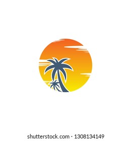 sea landscape logo template