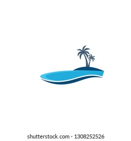 sea landscape logo template