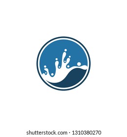 sea landscape logo template