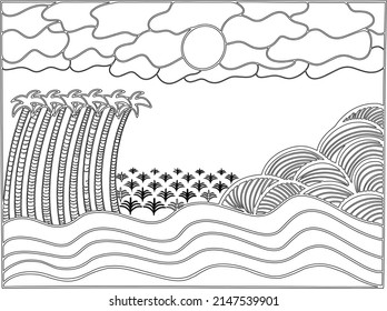 sea landscape with nature view. Good as well for patern