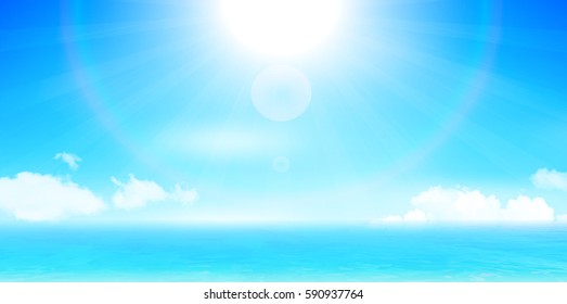 Sea landscape Summer background