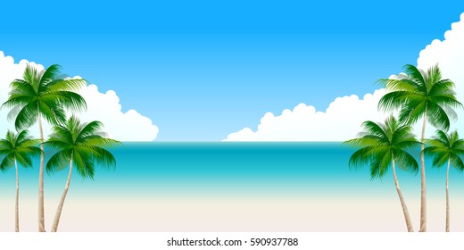 Sea landscape Summer background