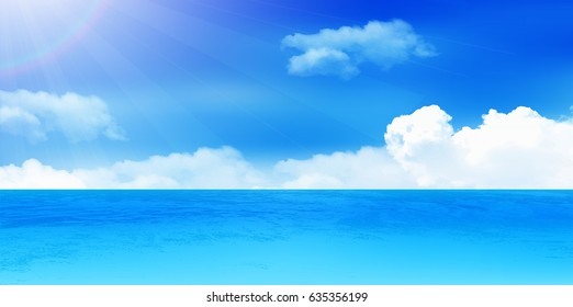 Sea landscape Summer background