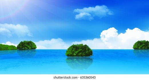 Sea landscape Summer background
