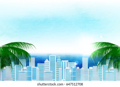 Sea landscape Summer background