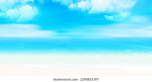 Sea landscape summer sky background