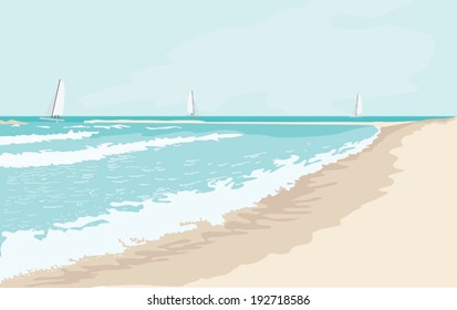 sea landscape in sunny day