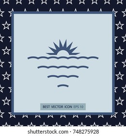 sea landscape vector icon