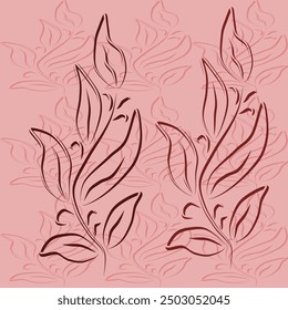 Sea leaves coral water plant ombre monotone abstract seamless geometric graphic watercolor pastel  artwork deoration vector ethnic simple template wallpaper print fabric pattern doodle   
