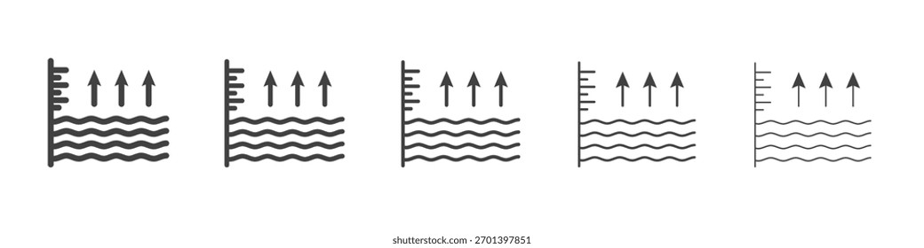 sea level icon design, logo, app, UI. Vector illustration, EPS