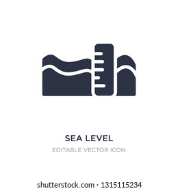 sea level icon on white background. Simple element illustration from Weather concept. sea level icon symbol design.