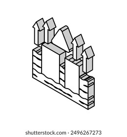 sea level problem isometric icon vector. sea level problem sign. isolated symbol illustration