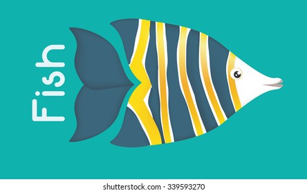 Sea life concept with fish design, vector illustration 10 eps graphic