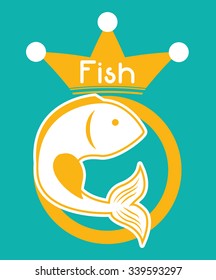 Sea life concept with fish design, vector illustration 10 eps graphic