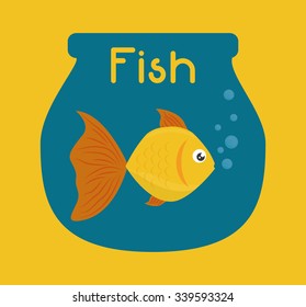 Sea life concept with fish design, vector illustration 10 eps graphic