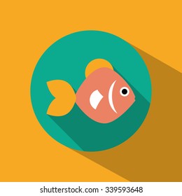 Sea life concept with fish design, vector illustration 10 eps graphic